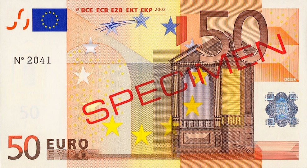 Front of European Union p4s1: 50 Euro from 2002