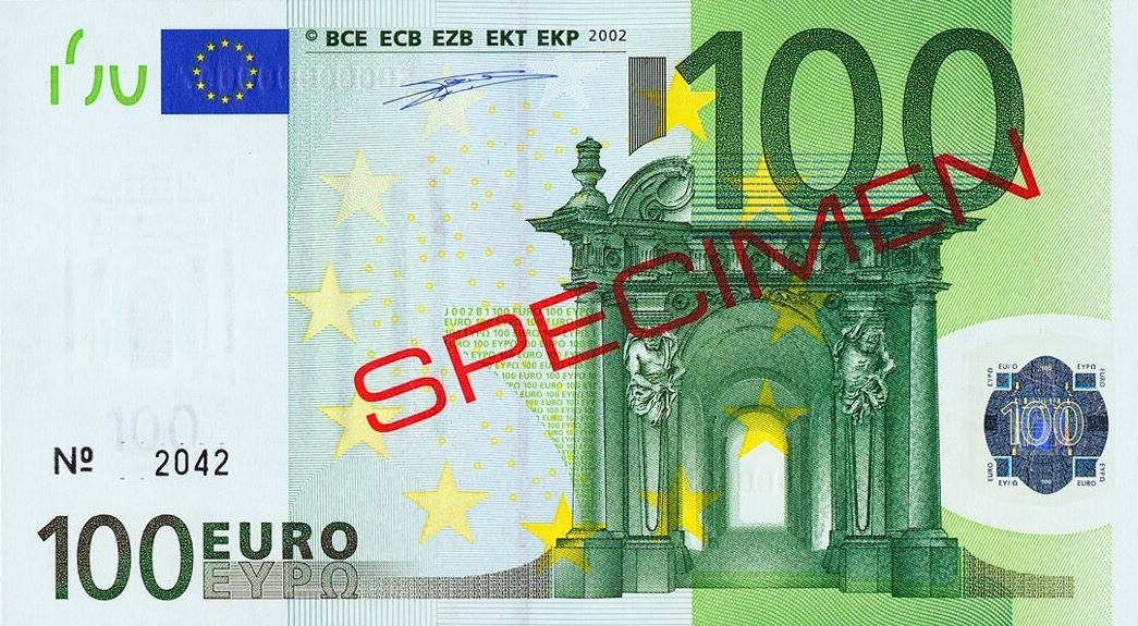 Front of European Union p5s1: 100 Euro from 2002