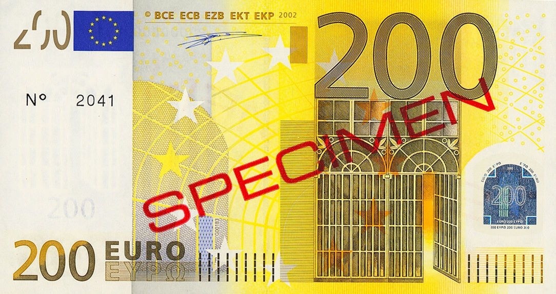 Front of European Union p6s1: 200 Euro from 2002