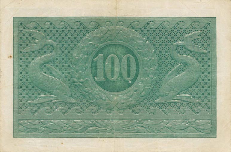 Back of Faeroe Islands p13a: 100 Kronur from 1949