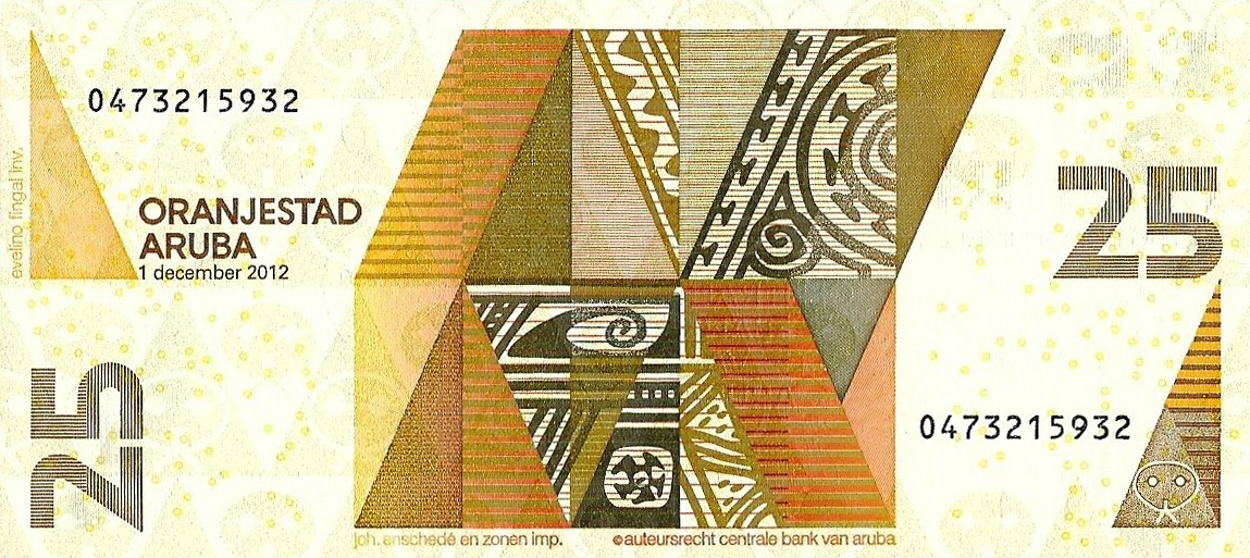 Back of Aruba p17c: 25 Florin from 2012