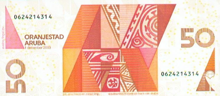 Back of Aruba p18a: 50 Florin from 2003
