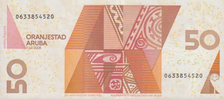 Back of Aruba p18b: 50 Florin from 2008