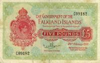 p6 from Falkland Islands: 5 Pounds from 1951