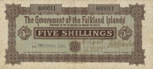 Gallery image for Falkland Islands pA1A: 5 Shillings