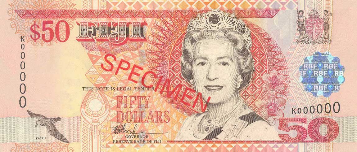 Front of Fiji p108s: 50 Dollars from 2002