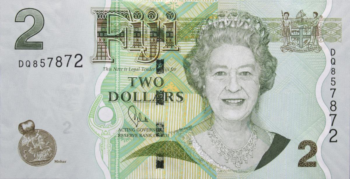 Front of Fiji p109b: 2 Dollars from 2007