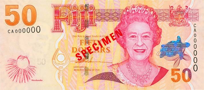 Front of Fiji p113s: 50 Dollars from 2007