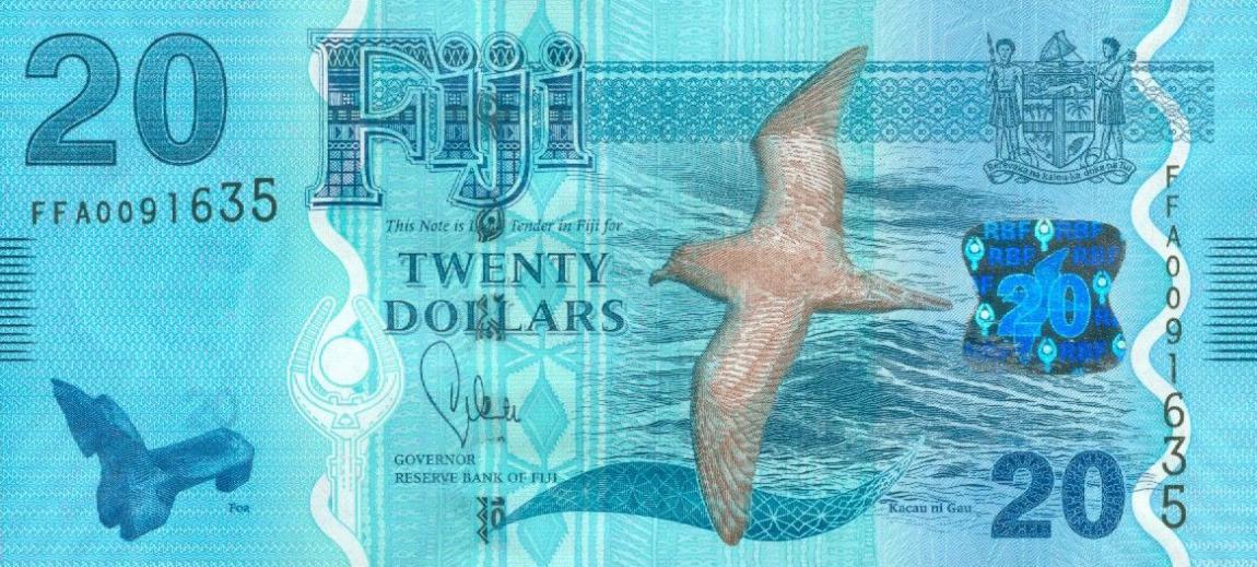 Front of Fiji p117a: 20 Dollars from 2013