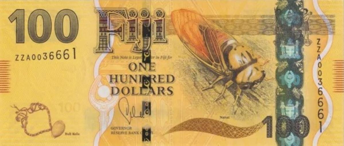 Front of Fiji p119r: 100 Dollars from 2013
