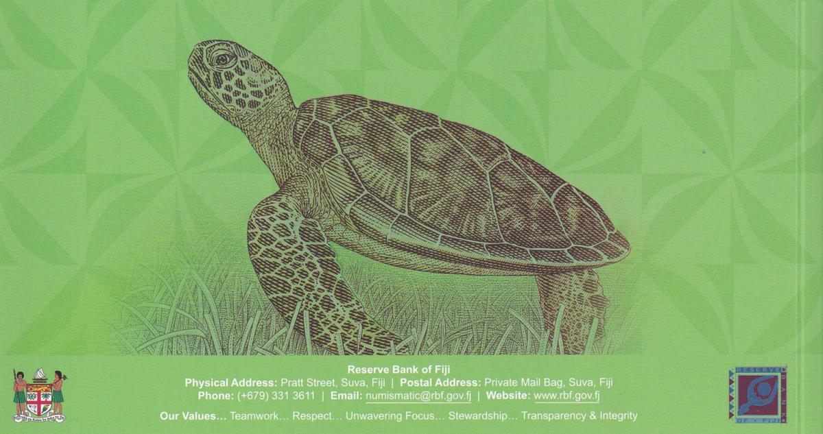 Back of Fiji p125b: 5 Dollars from 2025