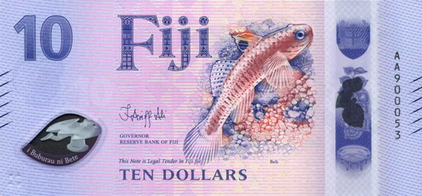Front of Fiji p126a: 10 Dollars from 2025