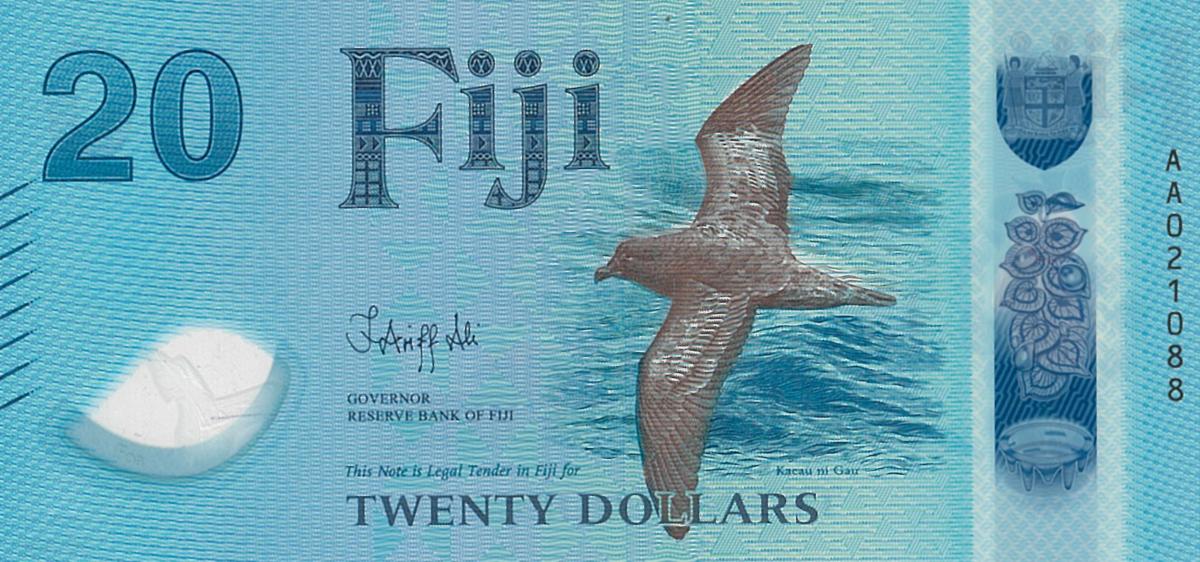 Front of Fiji p127a: 20 Dollars from 2025