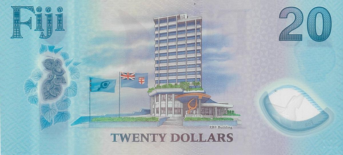 Back of Fiji p127r: 20 Dollars from 2025