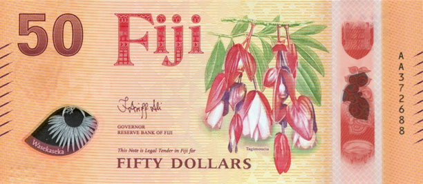 Front of Fiji p128a: 50 Dollars from 2025