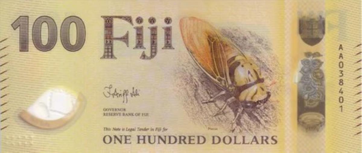 Front of Fiji p129a: 100 Dollars from 2025