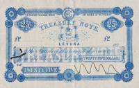 p17r from Fiji: 25 Dollars from 1872