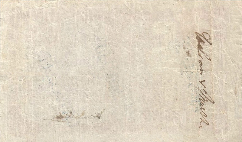 Back of Fiji p18c: 50 Dollars from 1872