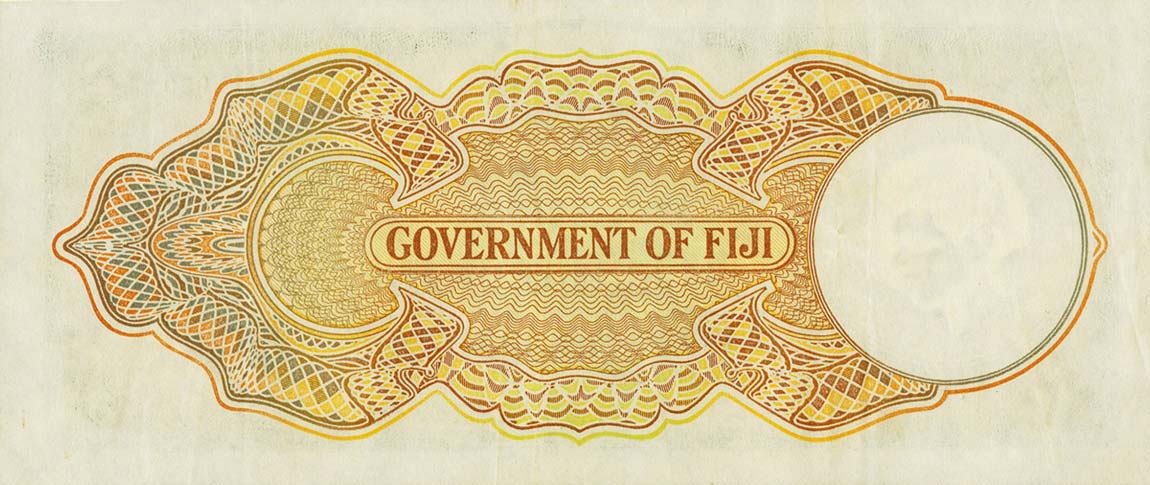 Back of Fiji p37j: 5 Shillings from 1950