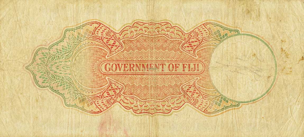 Back of Fiji p39b: 1 Pound from 1938