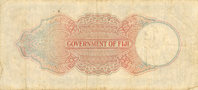 Back of Fiji p39c: 1 Pound from 1940