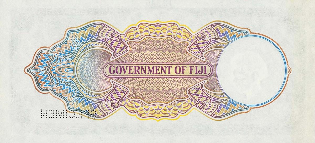 Back of Fiji p43s: 20 Pounds from 1937
