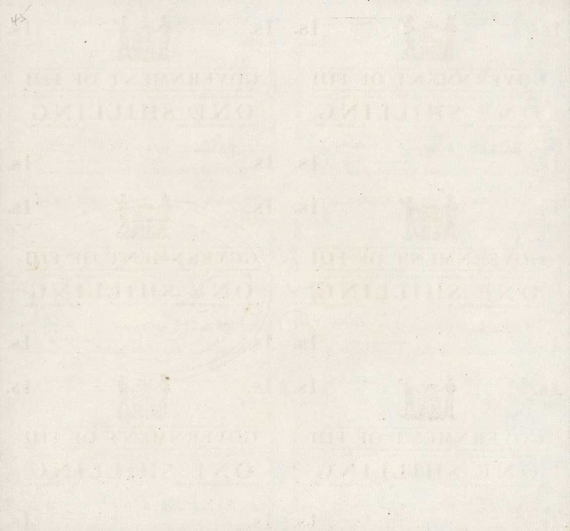 Back of Fiji p48r2: 1 Shilling from 1942