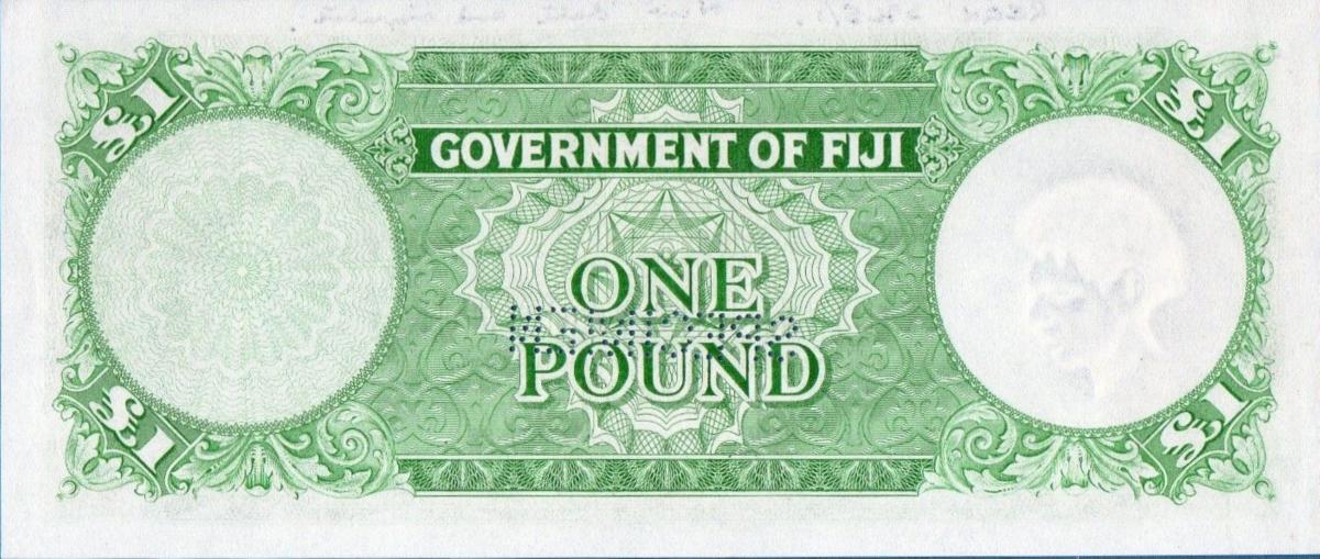 Back of Fiji p53s: 1 Pound from 1954