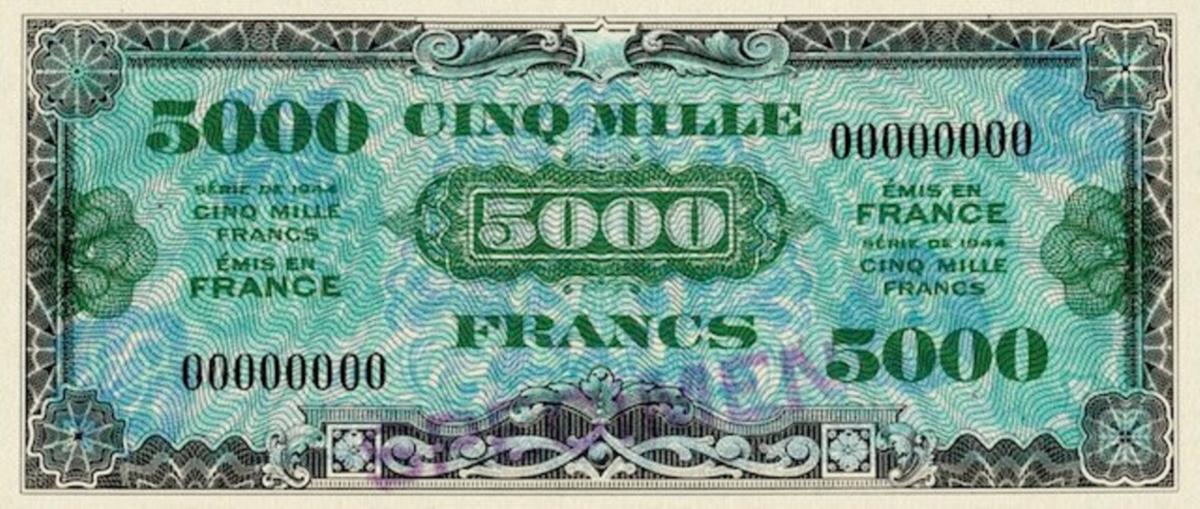 Front of France p126: 5000 Francs from 1944