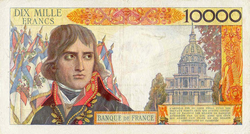 Back of France p140: 100 Nouveaux Francs from 1958