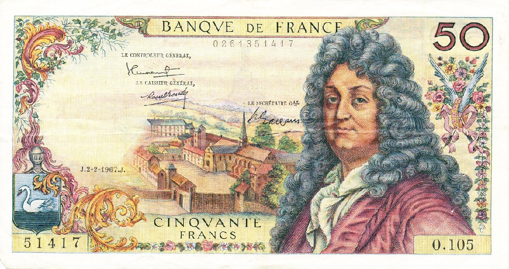 Front of France p148b: 50 Francs from 1967