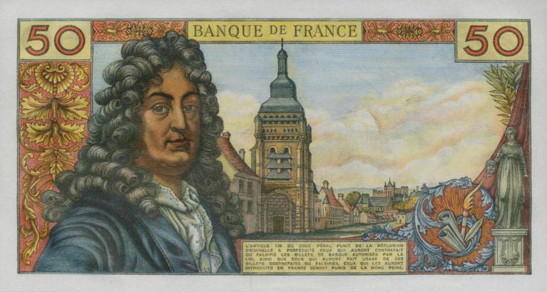 Back of France p148e: 50 Francs from 1975