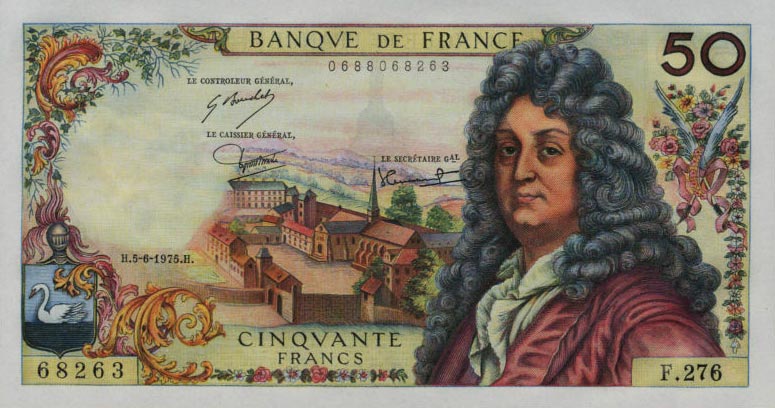 Front of France p148e: 50 Francs from 1975
