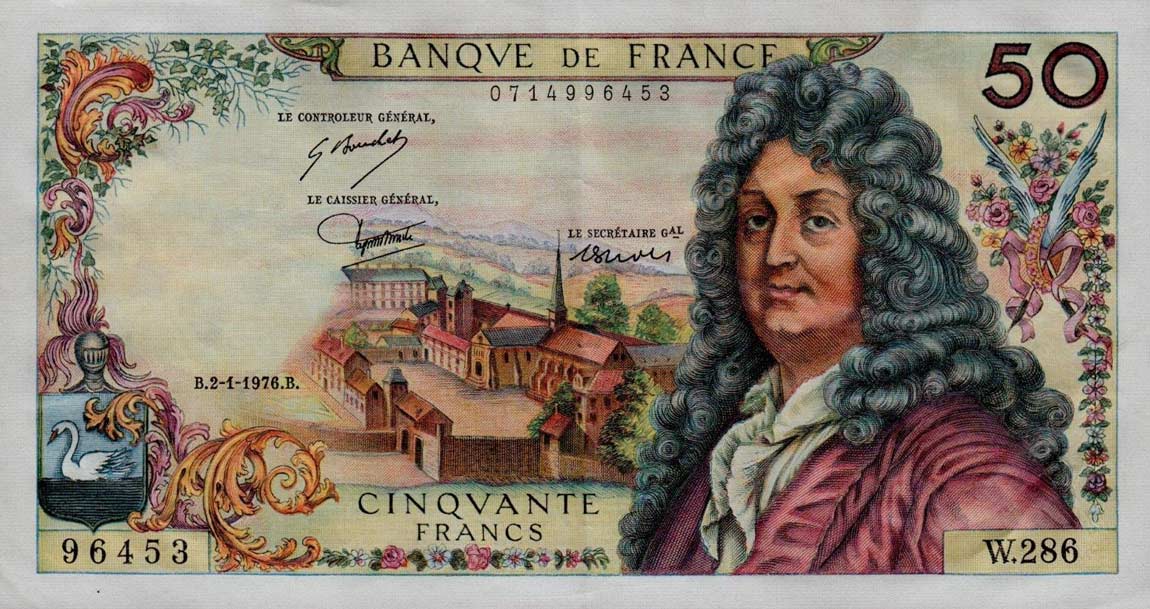 Front of France p148f: 50 Francs from 1976