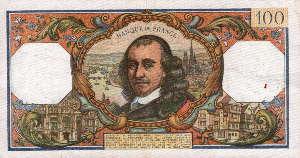 Back of France p149b: 100 Francs from 1966