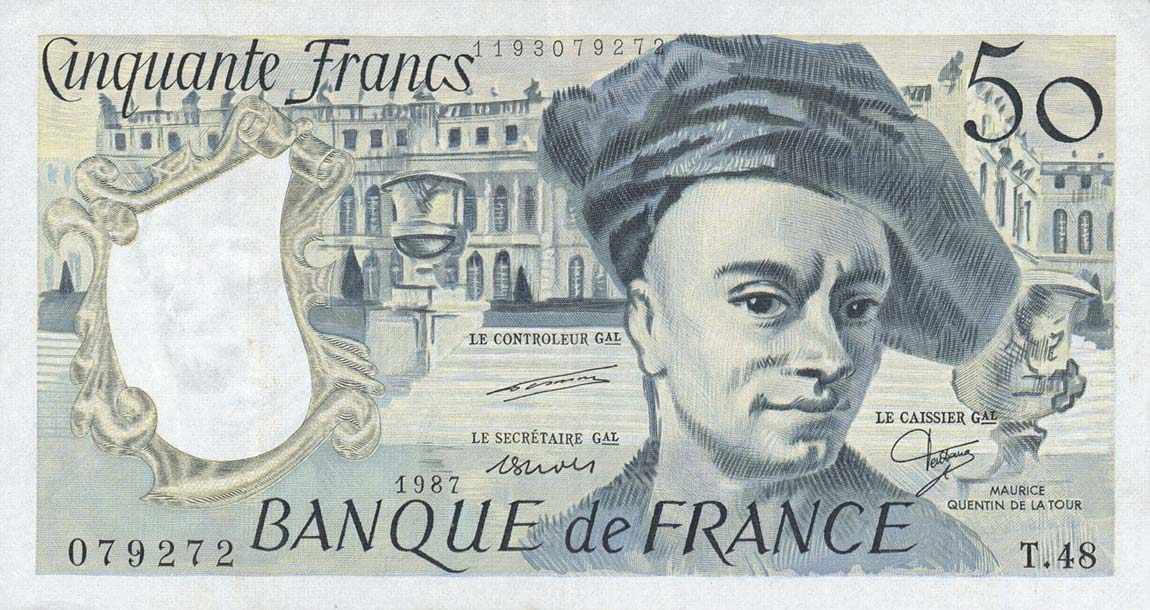 Front of France p152c: 50 Francs from 1987