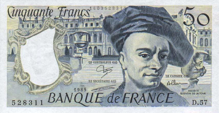 Front of France p152d: 50 Francs from 1988