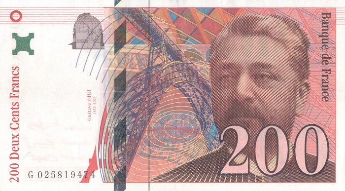 Front of France p159a: 200 Francs from 1995