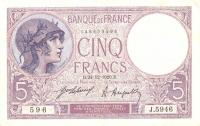 Gallery image for France p72b: 5 Francs