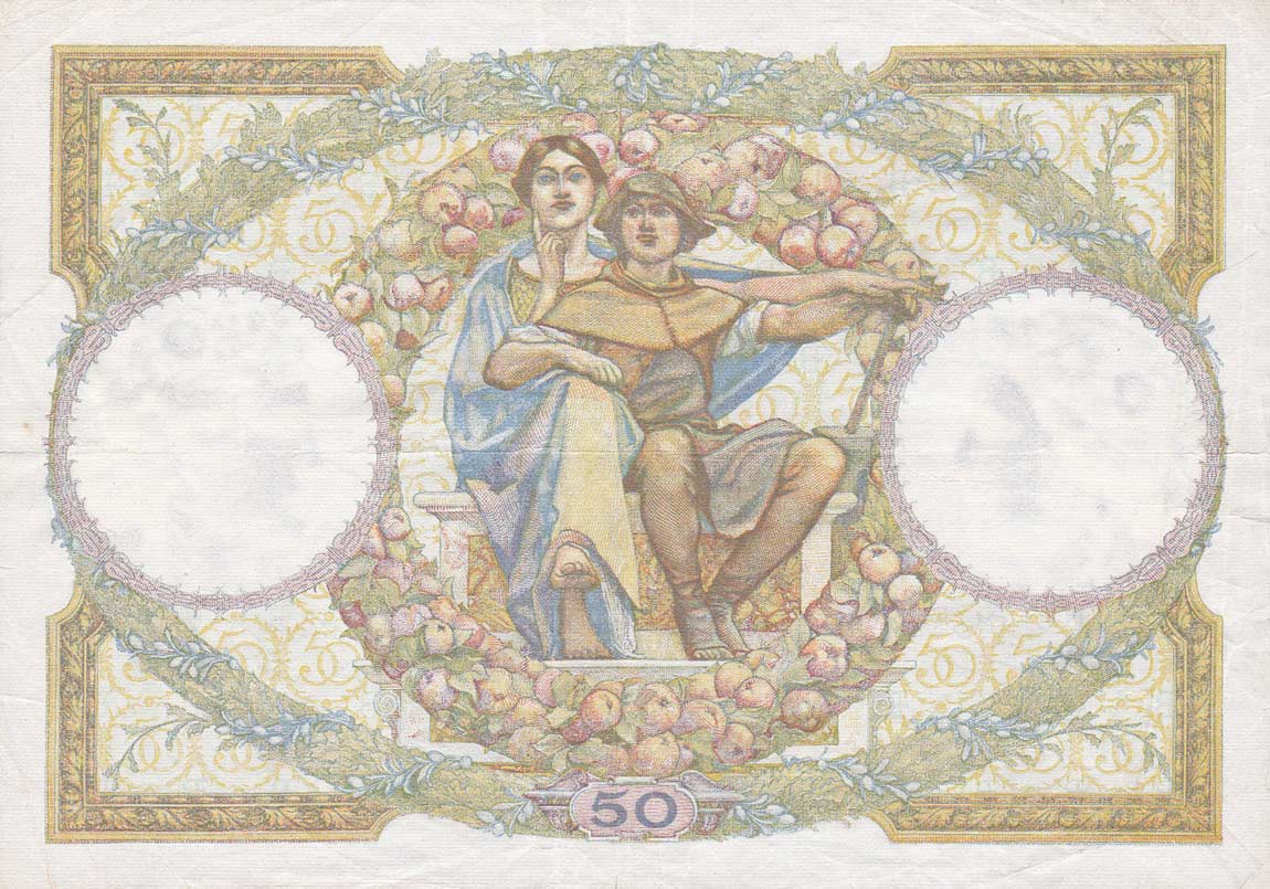 Back of France p80a: 50 Francs from 1930