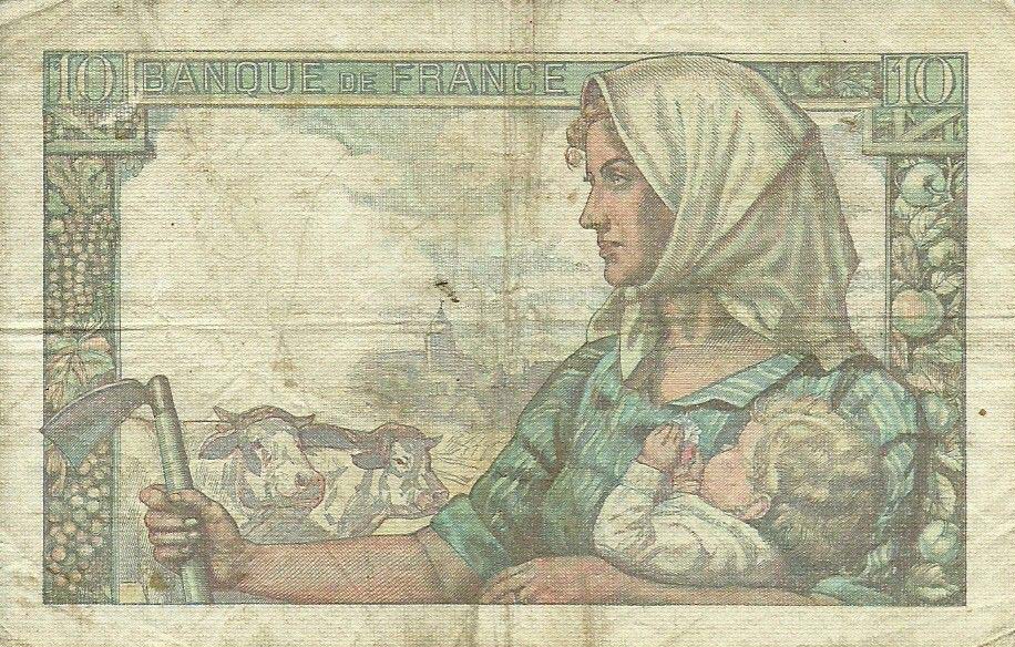 Back of France p99d: 10 Francs from 1942