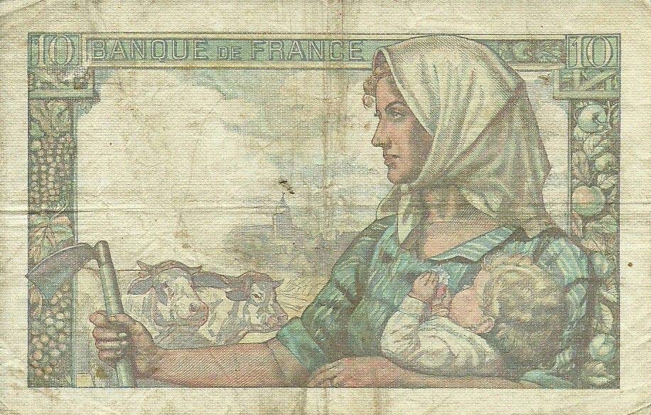 Back of France p99d: 10 Francs from 1942