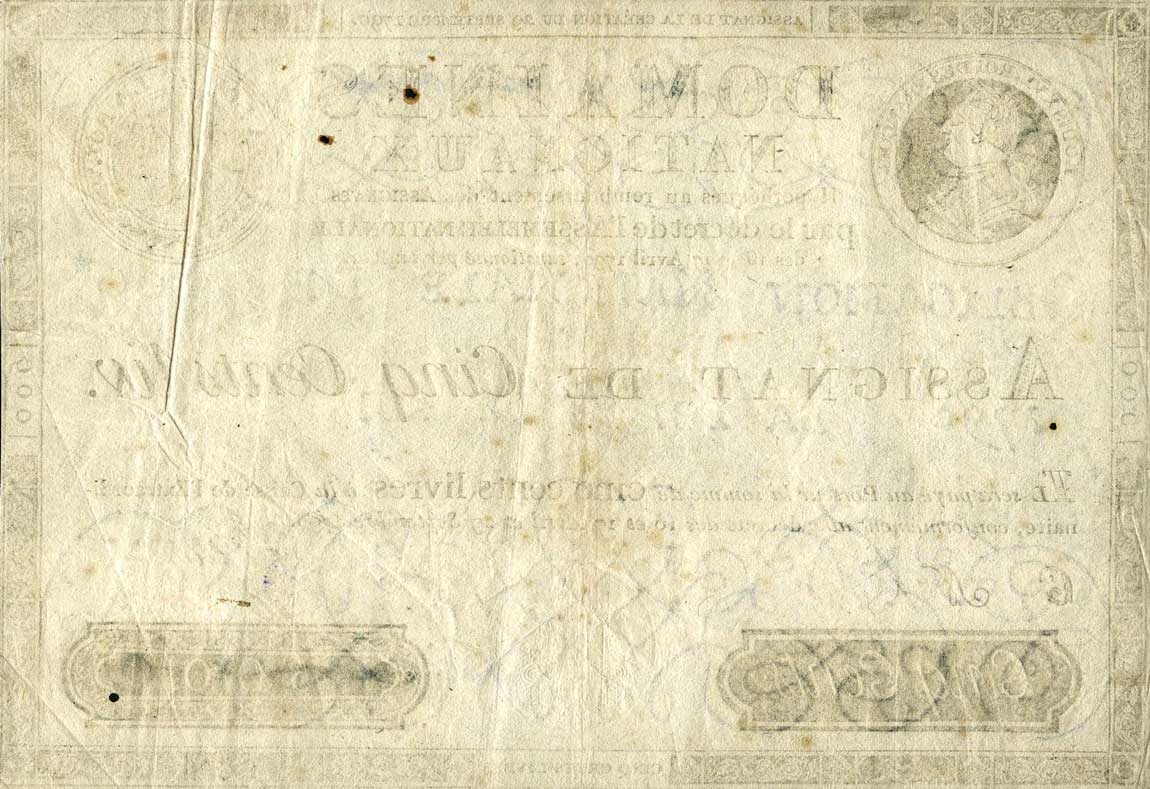 Back of France pA40: 500 Livres from 1790