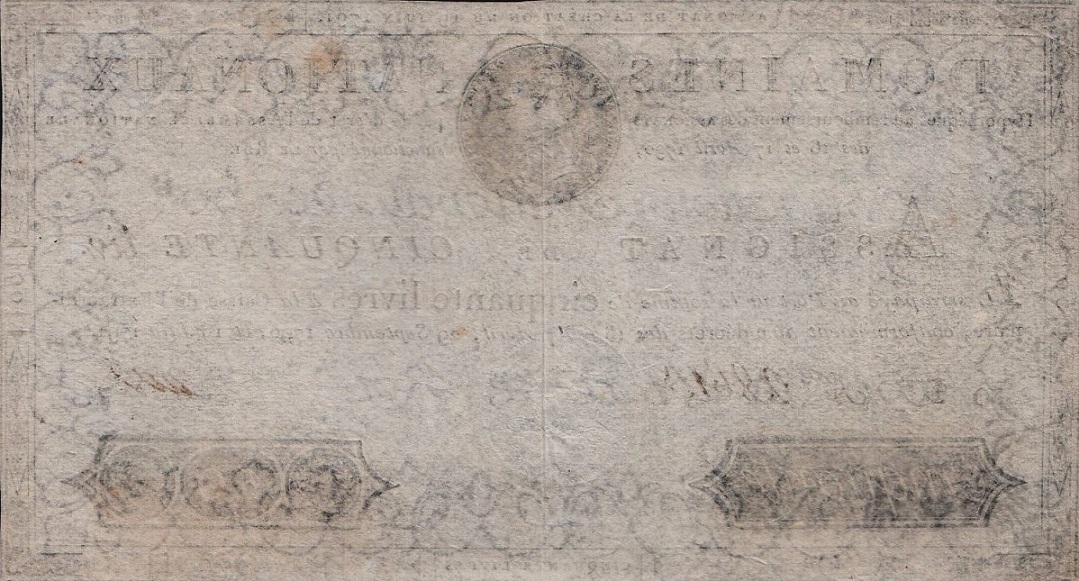 Back of France pA43: 50 Livres from 1791
