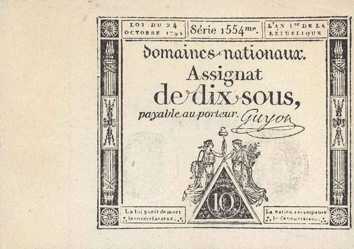 Front of France pA64a: 10 Sous from 1792