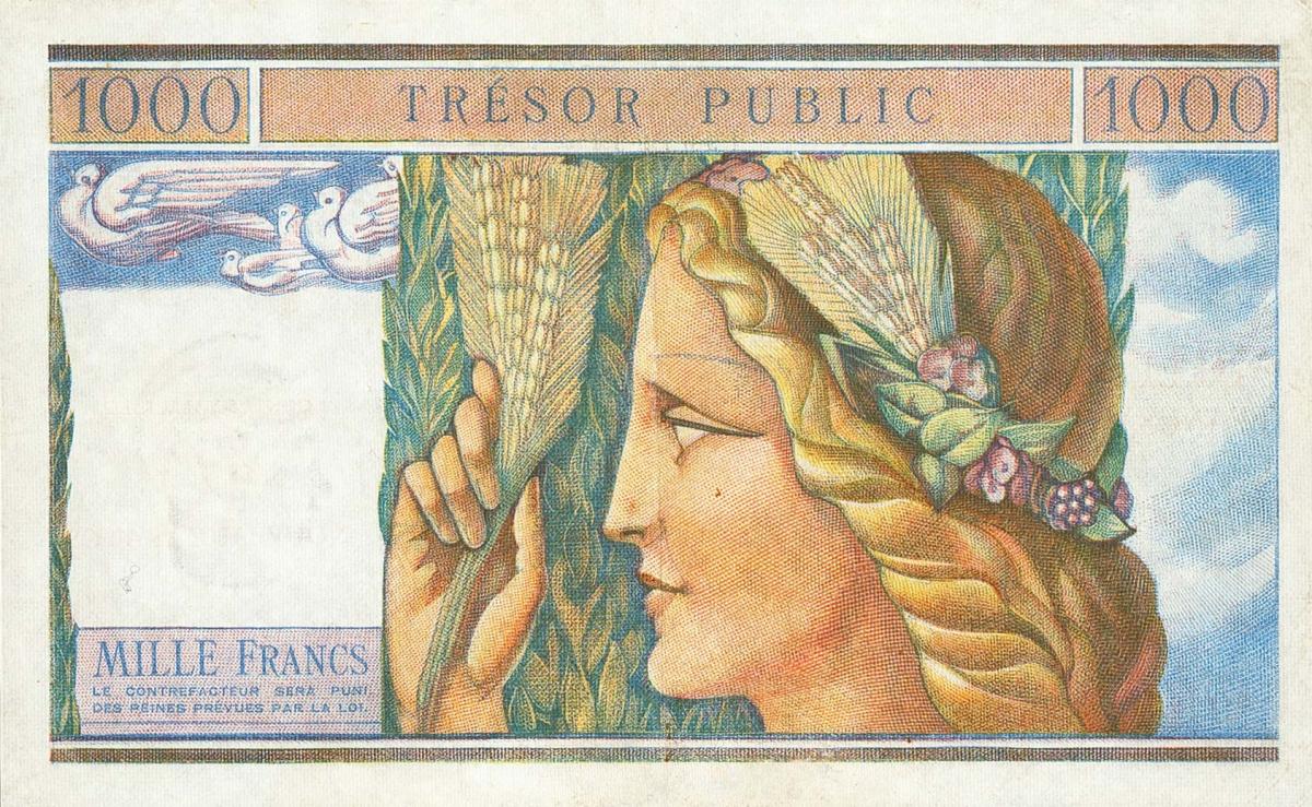 Back of France pM14A: 10 Nouveaux Francs from 1960