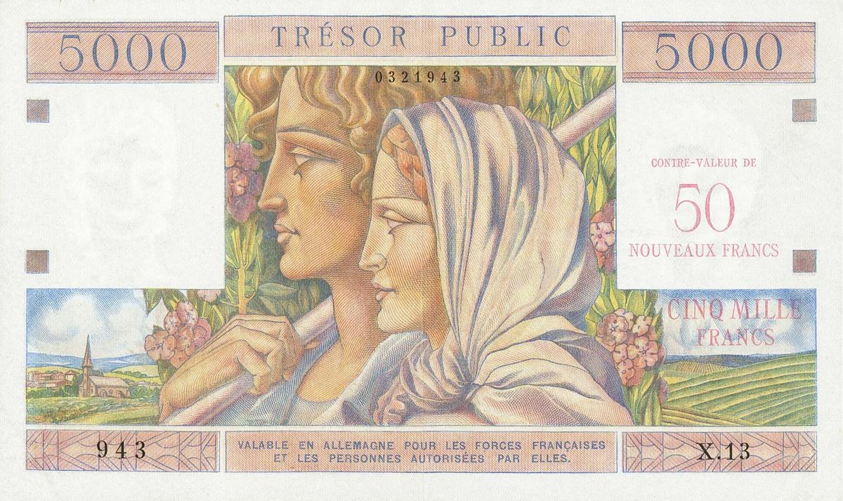 Front of France pM15: 50 Nouveaux Francs from 1960
