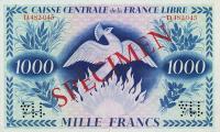 p14s1 from French Equatorial Africa: 1000 Francs from 1941