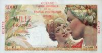 p25a from French Guiana: 1000 Francs from 1947