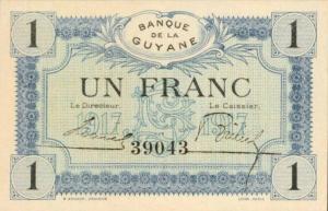 Gallery image for French Guiana p5: 1 Franc